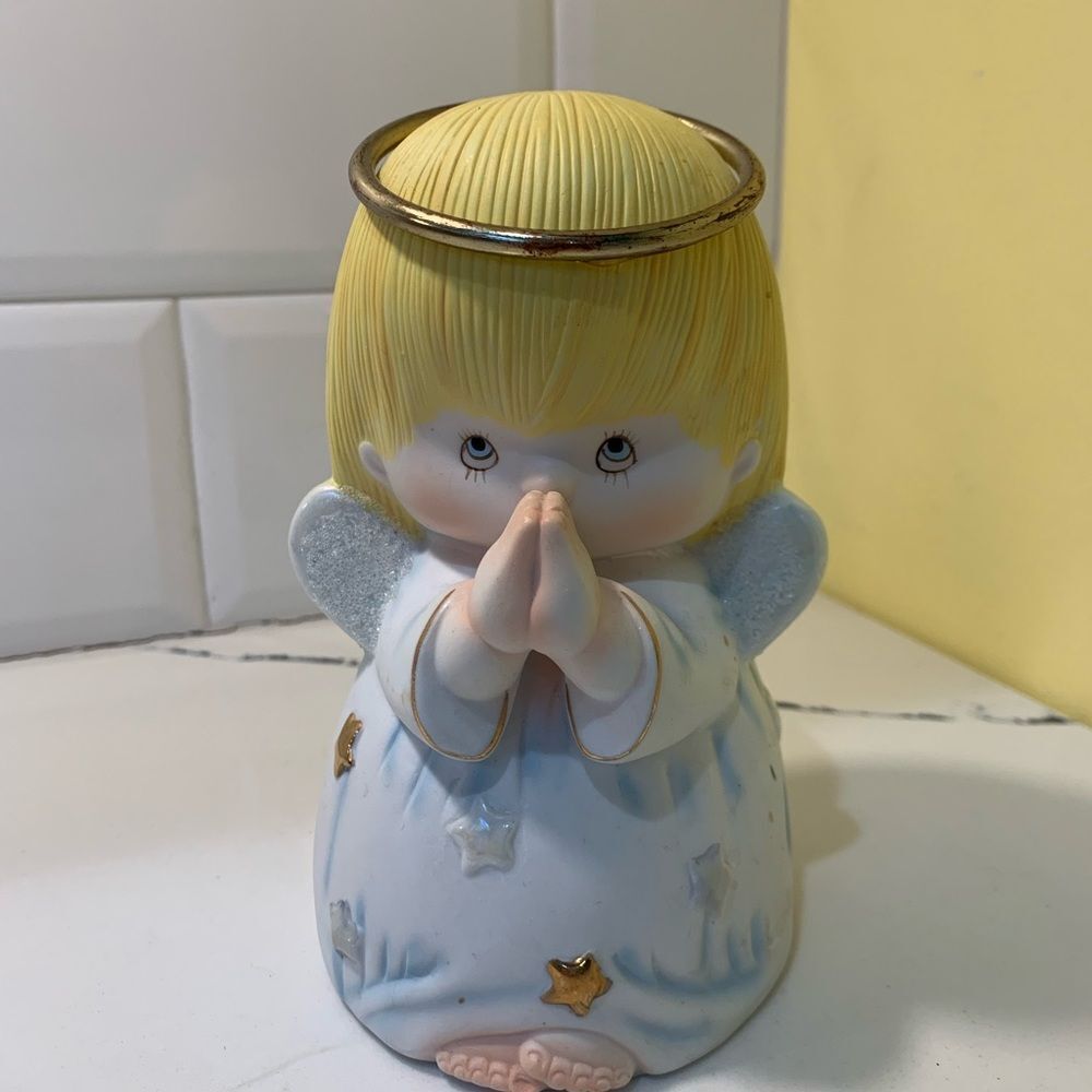 Ceramic Praying Angel Bank Vintage